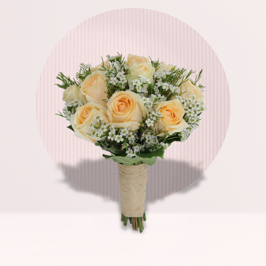 Peach Rose Bridal Bouquetflower delivery onlineWenghoa