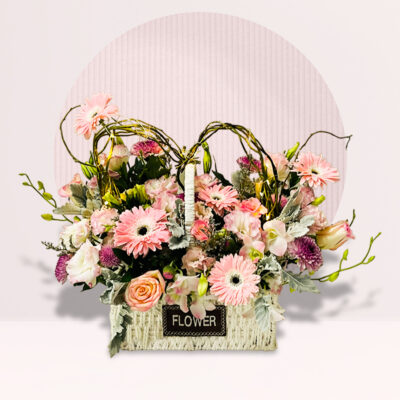 Lovely Pastel Flower Basket