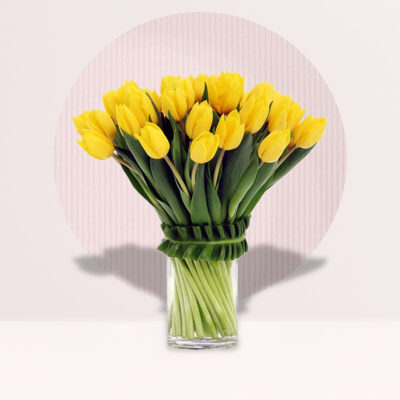 Joy of Yellow Tulip Arrangement