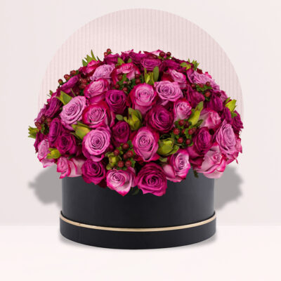 Signature Box of Purple Roses