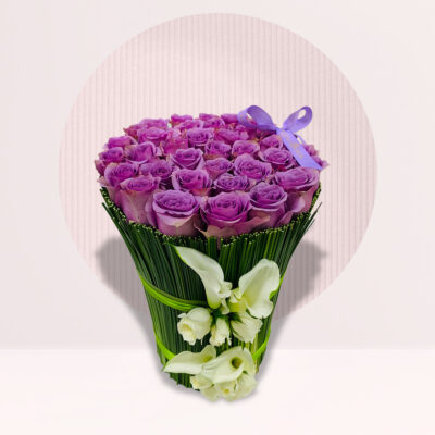 Delightful Purple Rose Arrangement