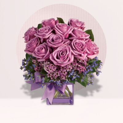 Lavender Love Rose in Designer Vase
