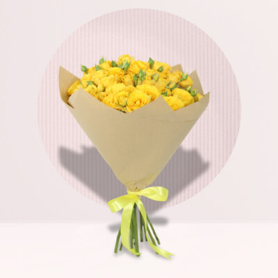 Bouquet of Yellow Spray Roses
