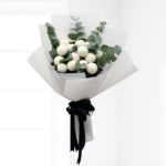 White Chrysanthemum Ping Pong Bouquet