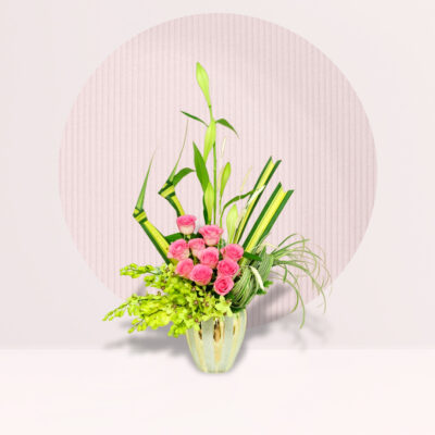 Ikebana Pink Roses