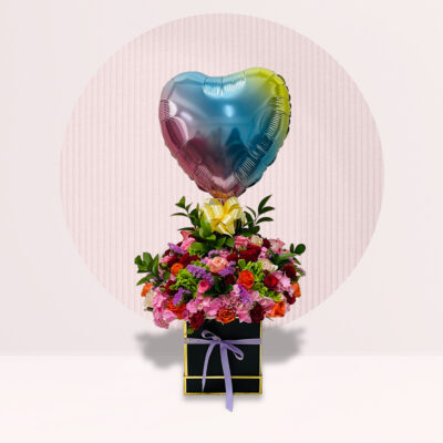 Mixed Flowers With Box