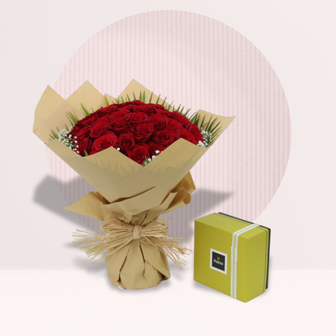 Send Birthday Flower Bouquet With Patchi Chocolate Online KL