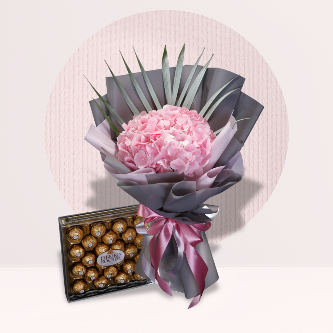 Buy Hydrangea Flower Bouquet Send Flowers and Chocolate KL