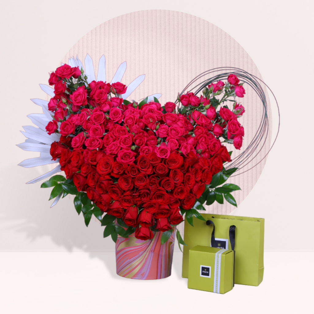 shop red rose box arrangement online