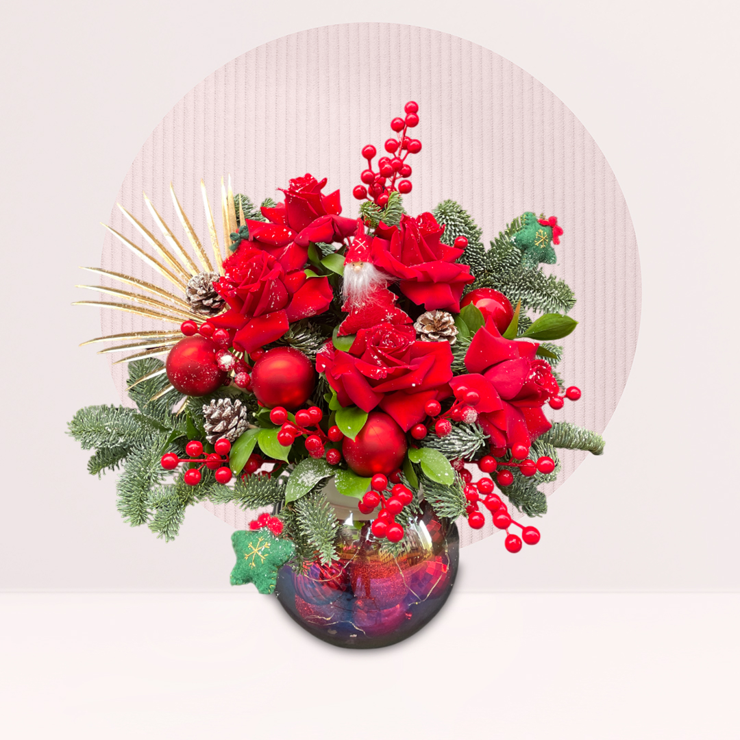 Buy Christmas Flower Glass Vase Online Flower Delivery KL